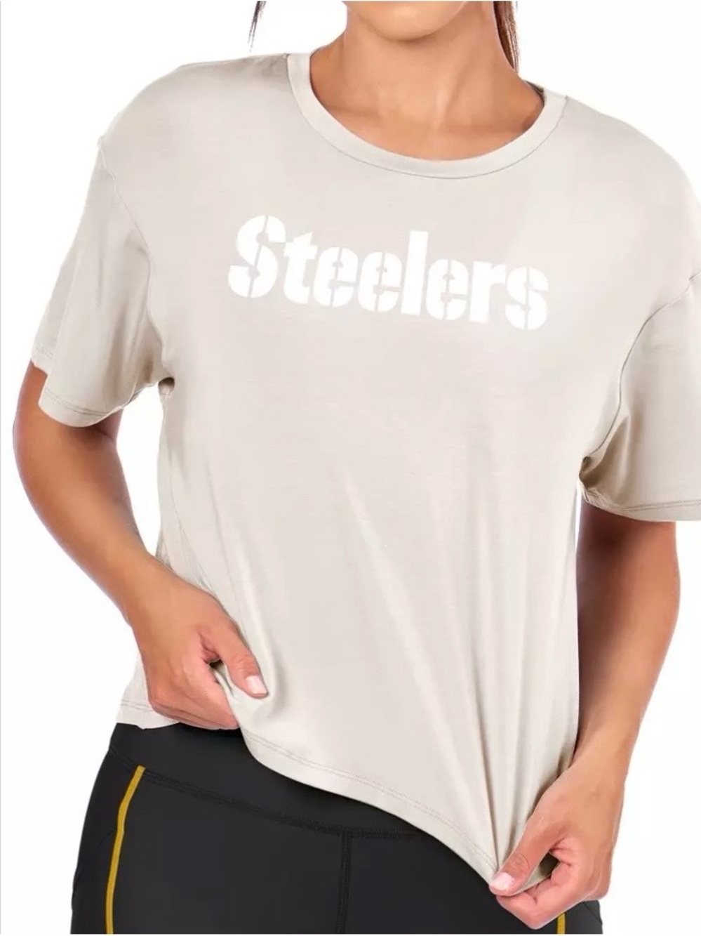 Certo NFL Pittsburgh Steelers Cream Graphic T-Shirt Women’s XL NWT